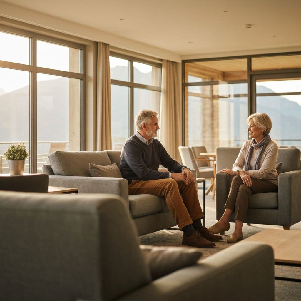 Couple reviewing home plans together