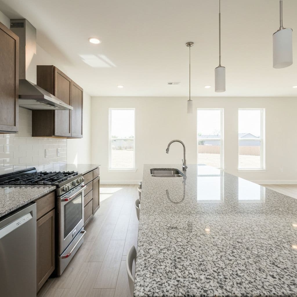Modern kitchen in a new construction Prescott Arizona home