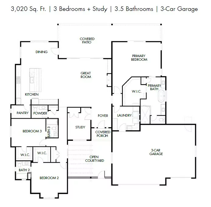 Plan 3020 floor plan